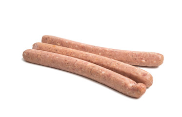 Bavarian sausages isolated