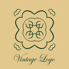 Vintage ornamental logo