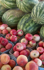 fruit & vegetables in outdoor farmers market