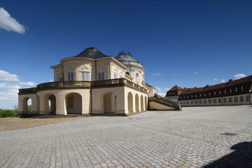 Gerlingen/Stuttgart, Baden-W&uuml;rttemberg, Deutschland- April 30, 2018 : Ein Blick auf Schloss Solitude in Gerlingen bei Stuttgart.