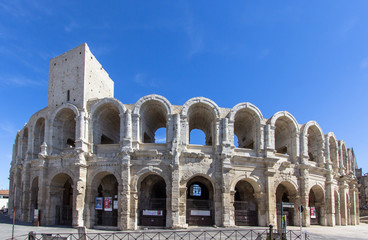 Naklejka premium Roman amphitheatre in Arles, France