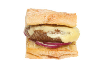 Cheeseburger in ciabatta