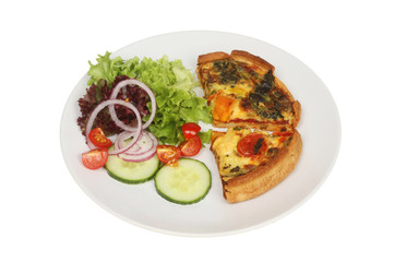 Quiche and salad