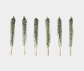 Pre-Rolled Marijuana Cigarette Set - Joints- Isolated