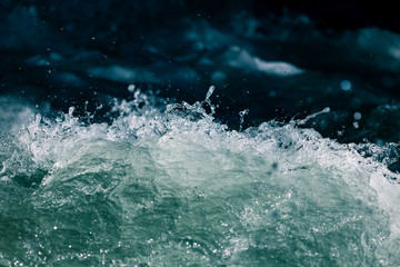 Stormy waves in the ocean as a background