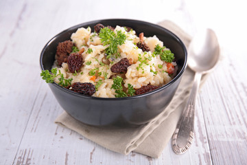 risotto and morel