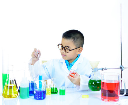 Young scientist working in research laboratory
