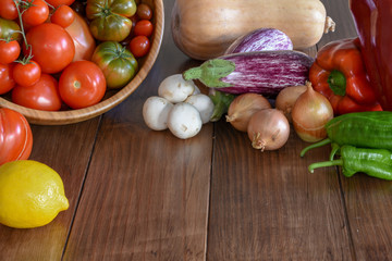 Mezcla de Vegetales Frescos. Mix of Fresh Vegetables. 