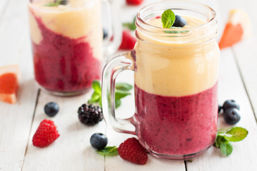 Healthy breakfast smoothie drink