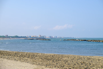 Fototapeta premium Landscape of Adriatic coast from Porto Garibaldi