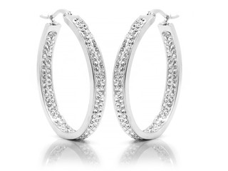 Jewelry Earrings for Women - Stainless Steel and Cubic Zircons