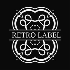 Vintage ornamental label logo. Template for design of logotypes or labels