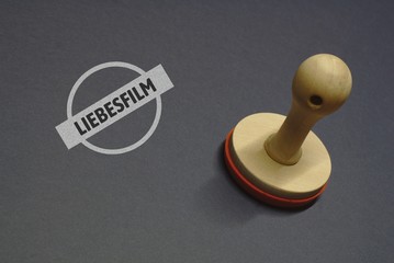 LIEBESFILM - Bilder mit Wörtern aus dem Bereich FILM, Wort, Bild, Illustration