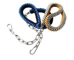 Pet leash on isolated white background.  Pet accessories concept