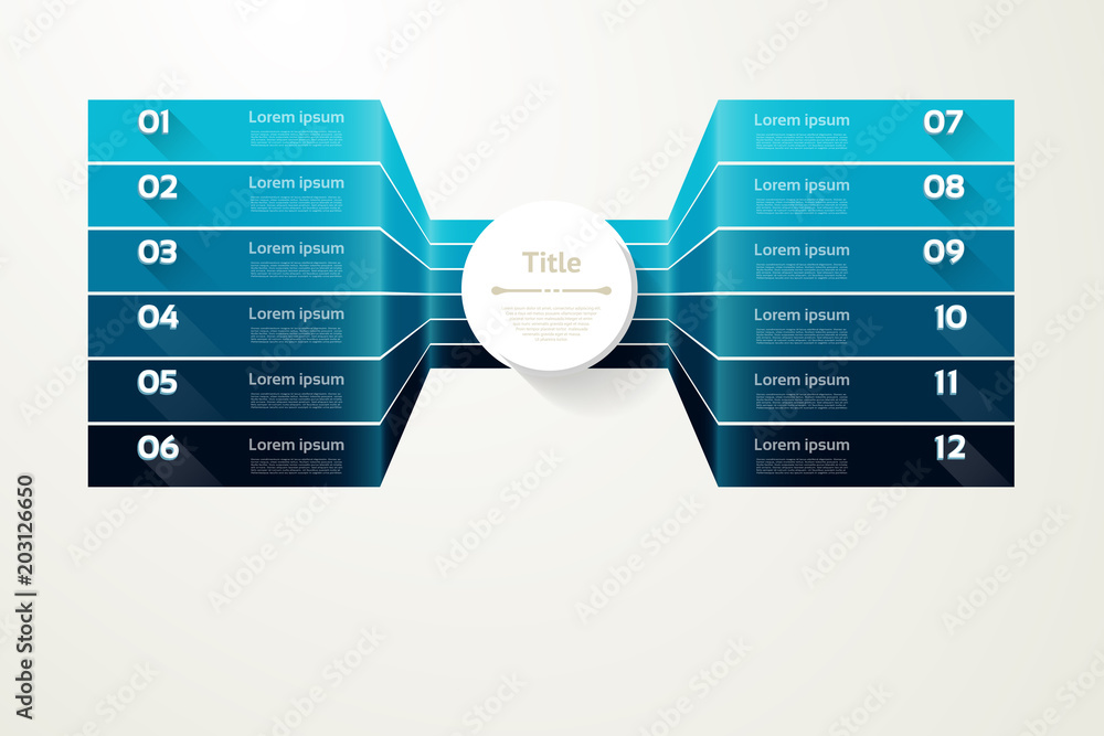 Sticker vector progress background. template for diagram, graph, presentation and chart. business concept wi
