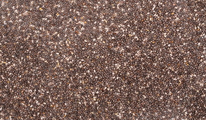 Chia seeds background and texture, top view