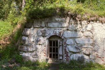 Old ancient underground stone house.