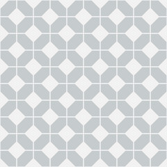 Simple floor tile pattern, abstract geometric seamless background. Portuguese ceramic tiles vector illustration.
