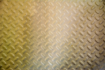 Metal floor plate with diamond pattern. Steel plate metal texture background
