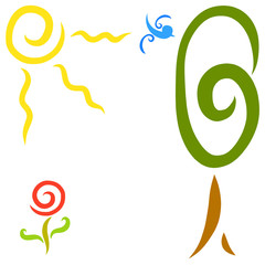 Beautiful sunny day, nature, creative pattern