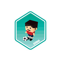 soccer isometric theme serbia