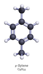 Ball-and-Stick Model of p-Xylene