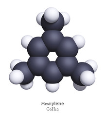 Space-Filling Model of Mesitylene