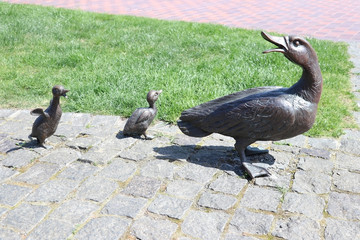 Bronze sculpture in the park