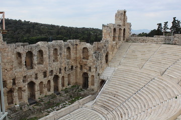 Fototapeta premium Teatro de la acrópolis, grecia. 