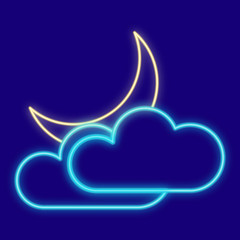 Weather. Clouds, moon