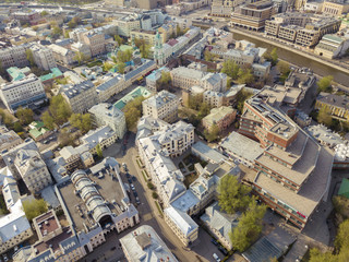 Fototapeta premium aerial europe city streets