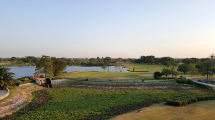 golf course landscape in the good day