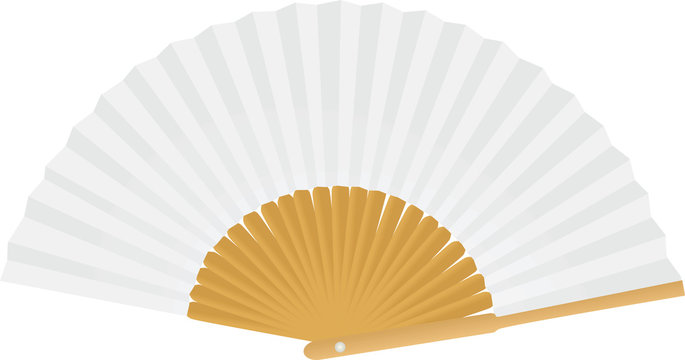 Paper fan. vector illustration