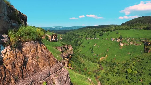 aerial view of the Caucasus Mountains