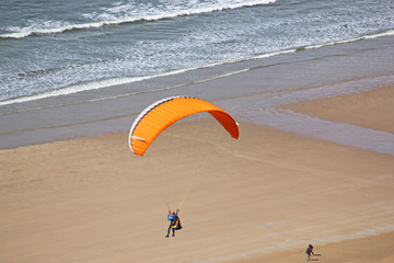 Obraz premium Paraglider above the beach