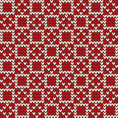 red and white crossing square knitting pattern background vector illustration image