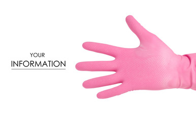 Hand in a rubber glove for cleaning cleanliness pattern