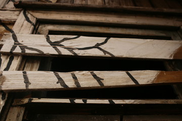 Background. Wood boardscolored on white and black