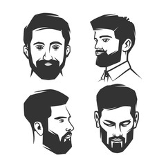 Man's face with beard.