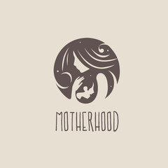 Logos of child care, motherhood and childbearing.