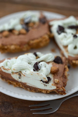 Schokoladen- Tarte mit Sahne
