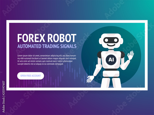 Stock Exchange Trading Robot Banner Forex Market Forex Trading - 