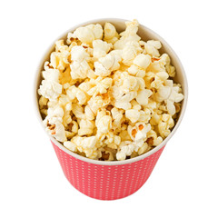 Popcorn on white background