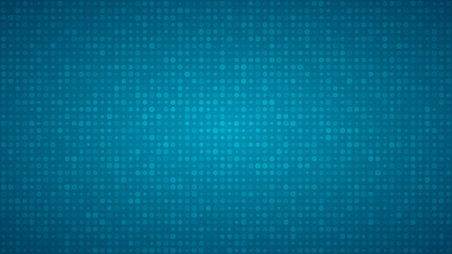 Abstract background of small circles or pixels of different sizes in light blue colors.