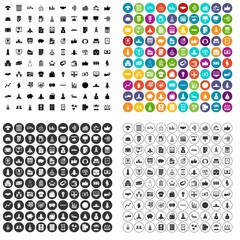 100 startup icons set vector in 4 variant for any web design isolated on white