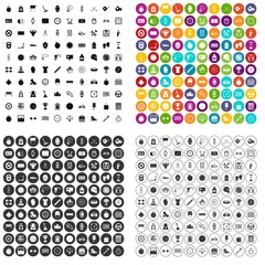 100 stopwatch icons set vector in 4 variant for any web design isolated on white