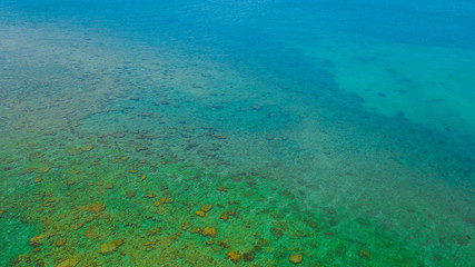Fototapeta na wymiar aerial view landscape of water Sea