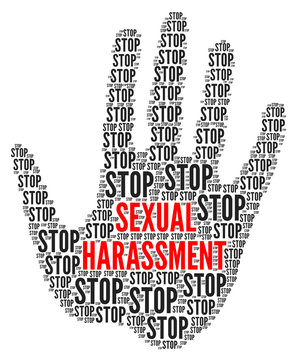 Stop sexual harassment illustration