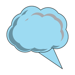 speech cloud icon over white background, colorful design. vector illustration