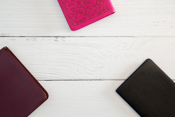 Group Bible Study on a White Wood Table